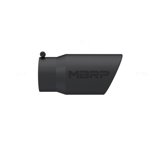 MBRP Pro Series Black 5" In/6" Outlet 12" Long Rolled Edge Exhaust Tip Universal - Foto 2 di 4