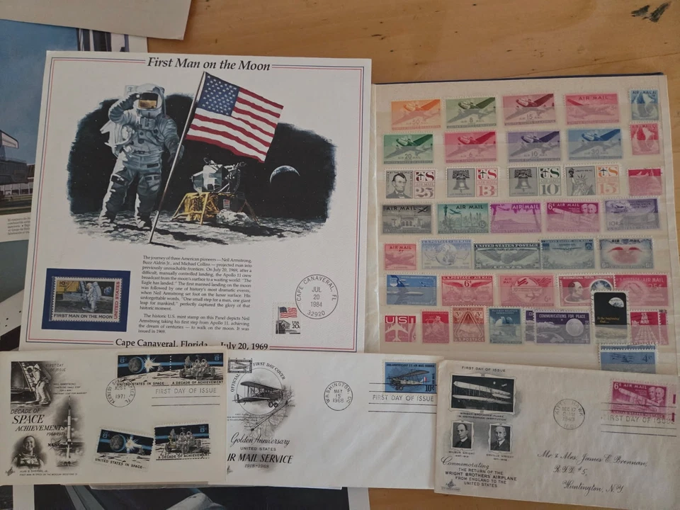 Air Mail and Space stamps, U.S. and foreign, LP, Columbia archive, G-EX quality - Image 4 of 4