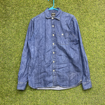 Todd Snyder Shirt Mens Medium Italian Albiate Denim Button Up Wash Blue Chamois