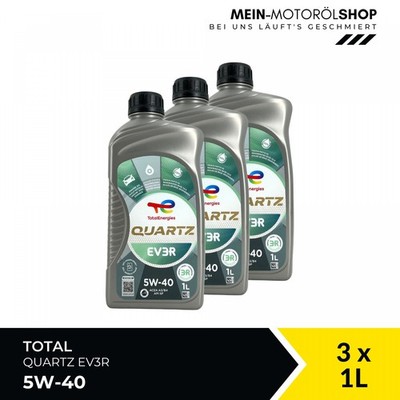 Total Quartz EV3R 5W-40 MB 229.5 PSA Renault Fiat Motoröl 3x1 Liter = 3 Liter