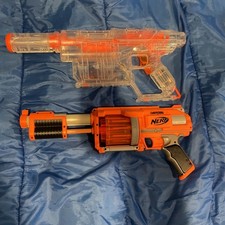 Lot Of 2 Nerf Blasters - Modulus Ghost Ops Shadow ICS-6 Light-Up And Dart Tag