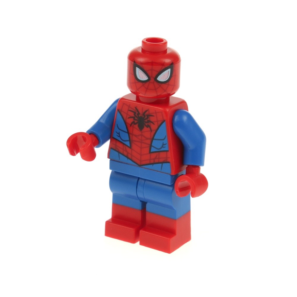 1x LEGO Minifigure Heroes Spider-Man Web Eyes Metallic Blue Red Outline SH0536