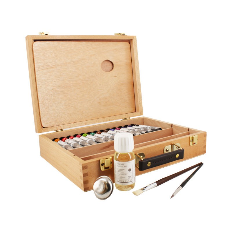 Gouache extra-fine Sennelier en coffret de 15 tubes de 21ml pour artistes