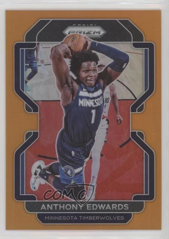 2021-22 Panini Prizm Orange Prizm 10/49 Anthony Edwards #37 3a1