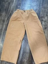 Sienna Sky Tan Brown Wide Leg Pants Pull On Elastic Waist Neutral Minimalist