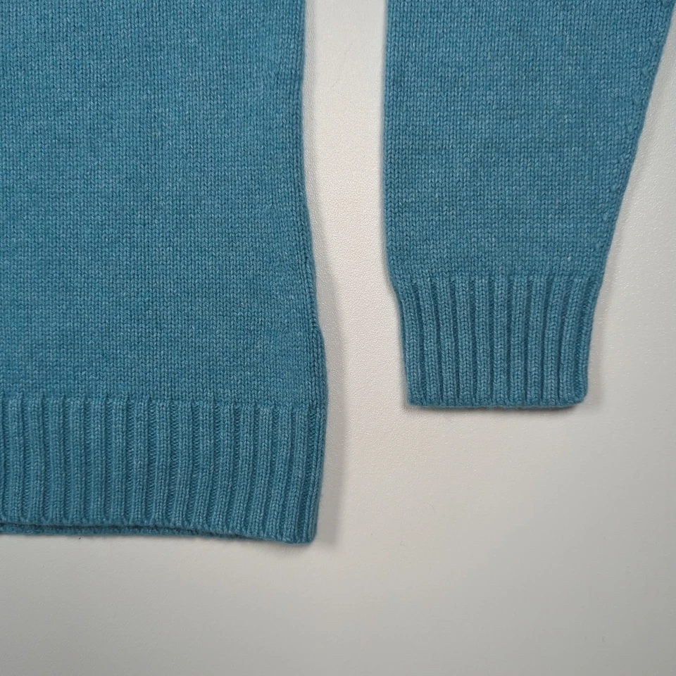 Lands End Wool Cashmere Angora Sweater Womens XL 18-20 Turquoise Super Soft USA - Image 2 of 4
