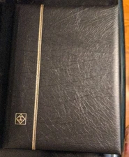 Lighthouse Black Leather Stock Book 8x10 16Black Pgs 7Row LZS 0/16