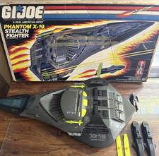 G.I. Joe Phantom X-19 Stealth Fighter With pilot and Box Incomplete - Vintage