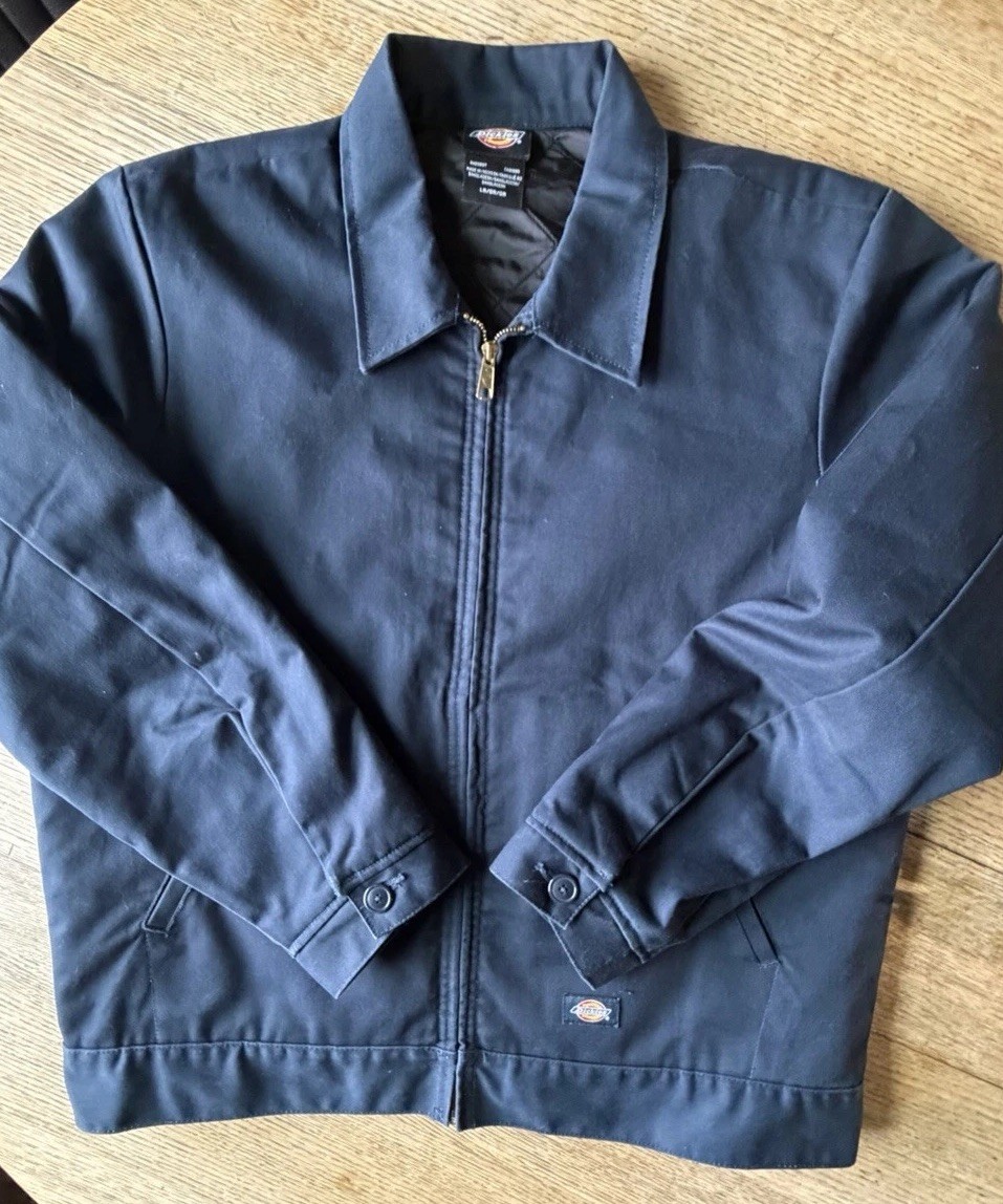 Vintage Dickies Jacket Mens Large Blue Eisenhower Quilted Bo