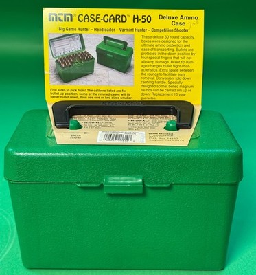 MTM H-50-XL Deluxe Ammo Box 50 Rounds X-Large Rifle Calibers
