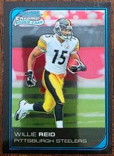 2006 BOWMAN CHROME WILLIE REID PITTSBURGH STEELERS ROOKIE CARD #258 NM/MT. rookie card picture