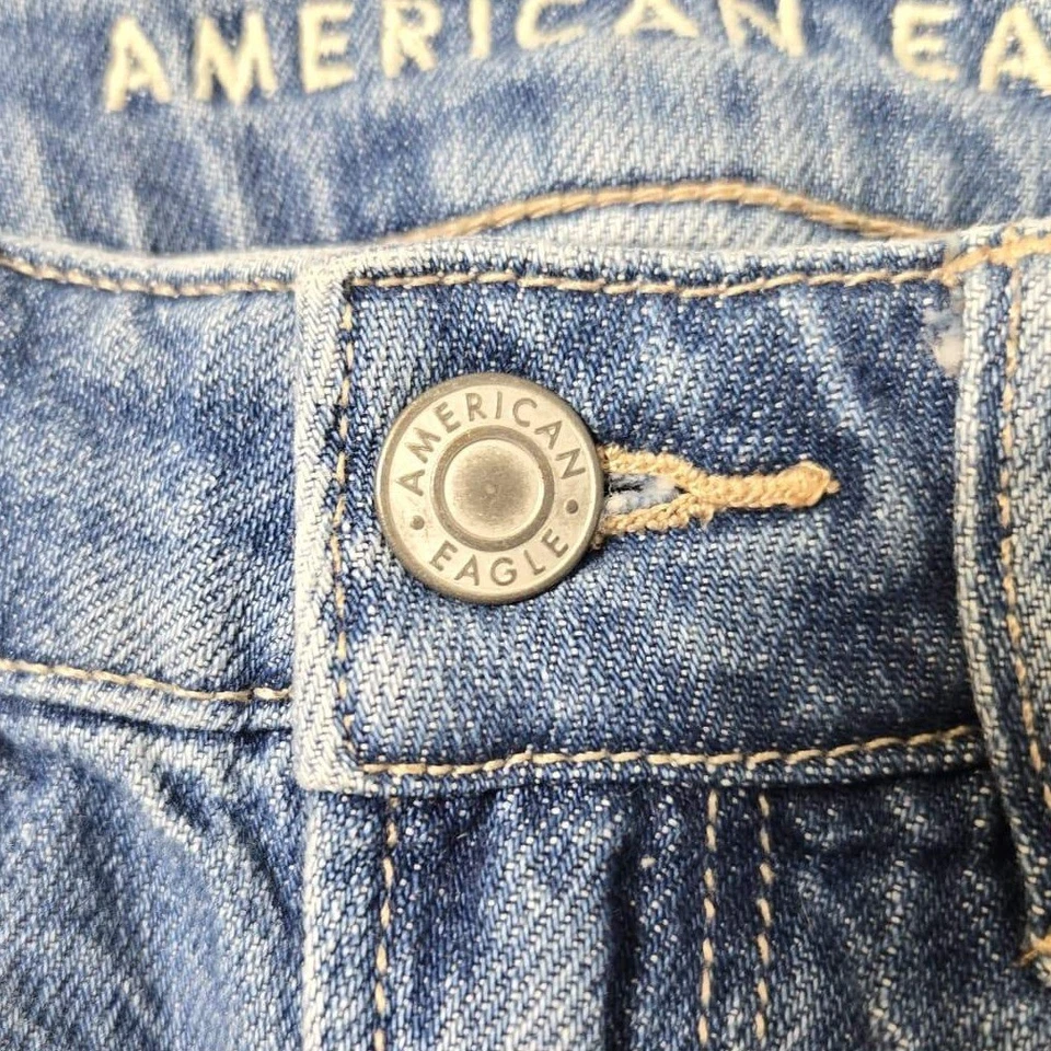 American Eagle Jeans Womens 0 X-Short Blue Rise Jegging 24x23 Denim Distressed - Image 2 of 4