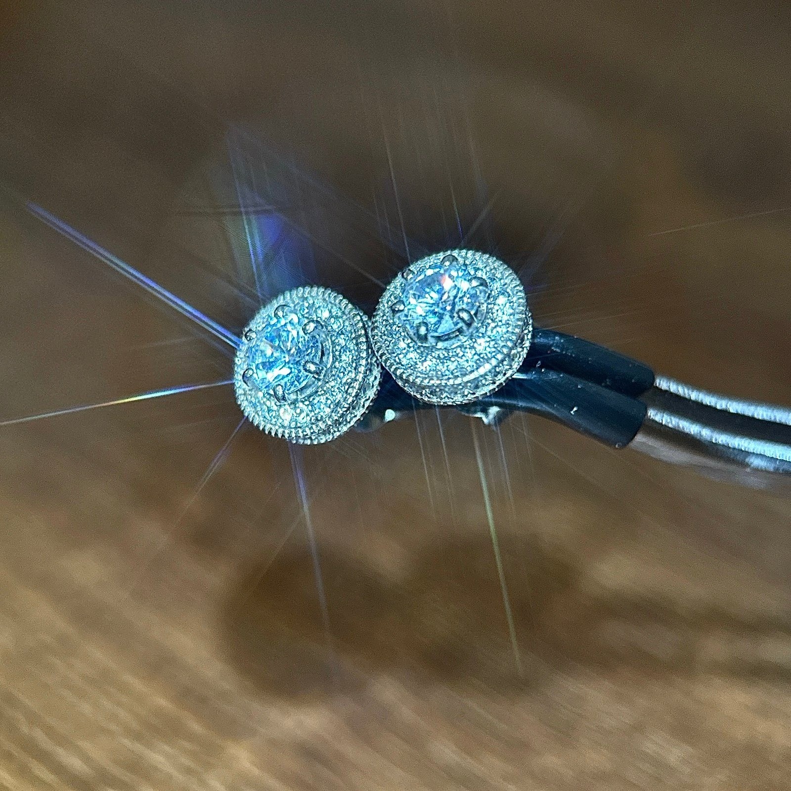 925 Silver Solitaire Stud Earrings - image 2