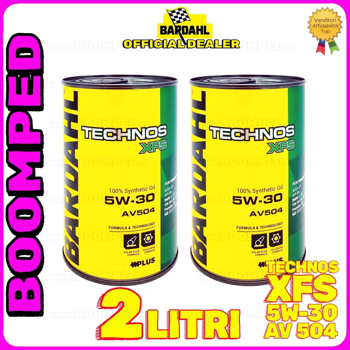 Bardahl Technos XFS C3 5W-40 Motoröl – 2x 1 Liter, Für Moderne Motoren Mit Partikelfilter