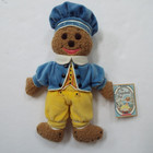 NWT Scholastic Side Kicks The Gingerbread Man Plush Blue Hat Yellow Pants