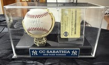 CC Sabathia New York Yankees Signed Autographed Baseball Steiner Authenticated