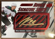 2023-24 UD Engrained Rookie Signature Shots Red Stick RSS-MI Milos Kelemen 52/99