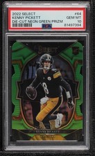 2022 Select Concourse Neon Green Prizm Die-Cut Kenny Pickett PSA 10 GEM MT 2f4