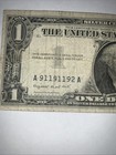 1957A Silver Certificate Note Circulated One Dollar Bill ODD SERIAL NUMBER RARE — photo 5