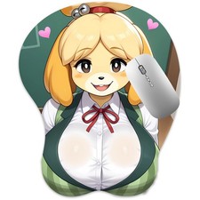 3D Mousepad Oppai Mouse pad with Wrist Rest Pain Relief Anime Manga pad Isabelle