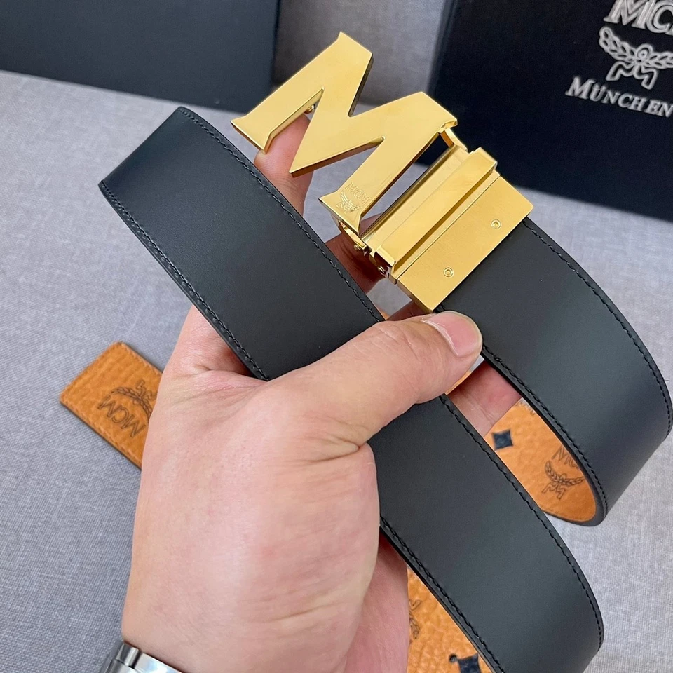 Cinturón reversible MCM para hombre de cuero coñac Claus personalizable marrón Foto 2 de 4
