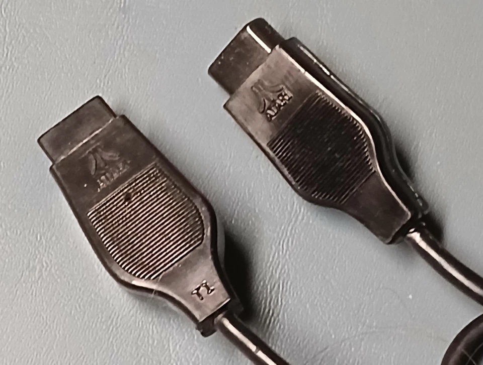 One Pair (2) Atari 2600 1977 Heavy Sixer CX-10 Joysticks with Hex Discs - Image 2 of 3