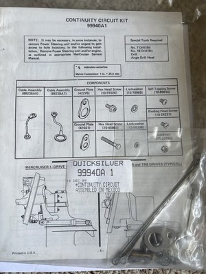   Quicksilver 99940A1 Continuity Circuit Kit MerCruiser I/O TRS Drives NOS  ️ 