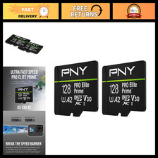 128GB MicroSDXC Memory Card - Ultra-Fast U3 V30 A2, 200MB/s Read, 4K UHD, 2-Pack