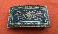 Vintage BEEP BEEP Roadrunner That Coyote s After You Taxco Inlay Belt Buckle