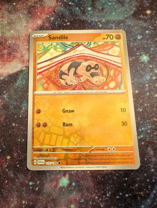 Pokémon TCG Reverse Holo Sandile 115/198