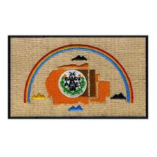 NAVAJO NATION FLAG IRON ON PATCH 3" Embroidered Applique Native American Pride
