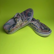 Vans Authentic ComfyCush Sneakers Womens 6 Mens 4.5 Multi Tie Dye Low Top