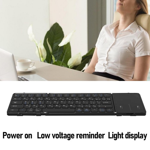 Portable BT Folding Keyboard Rechargeable Touch Keyboard For Travel Shop Vi AM - Picture 5 of 24