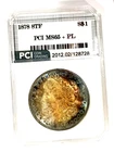 1878 8 tf. MS 65 + PL Proof-like Morgan Dollar Super Scarce Rainbow Toned PCI