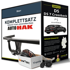Für DS 7 Crossback Typ J Anhängerkupplung starr +eSatz 13pol uni. 09.17- NEU