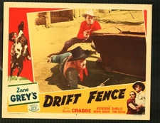 Drift Fence 11"x14" Lobby Card #8 Buster Crabbe Katherine DeMille Western
