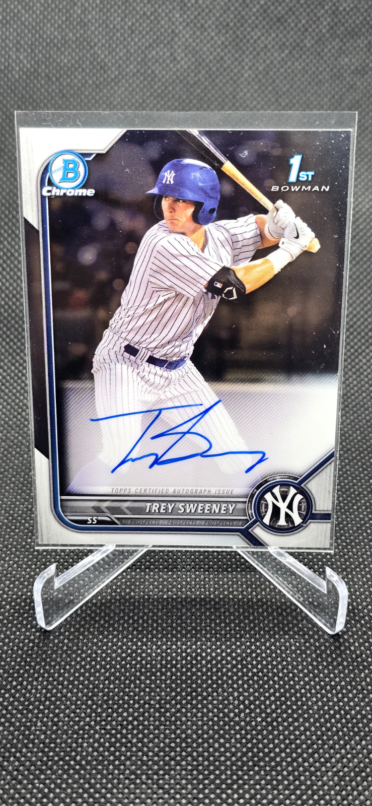 2022 Bowman Chrome 1st Trey Sweeney Auto CPA-TS Yankees Prospects
