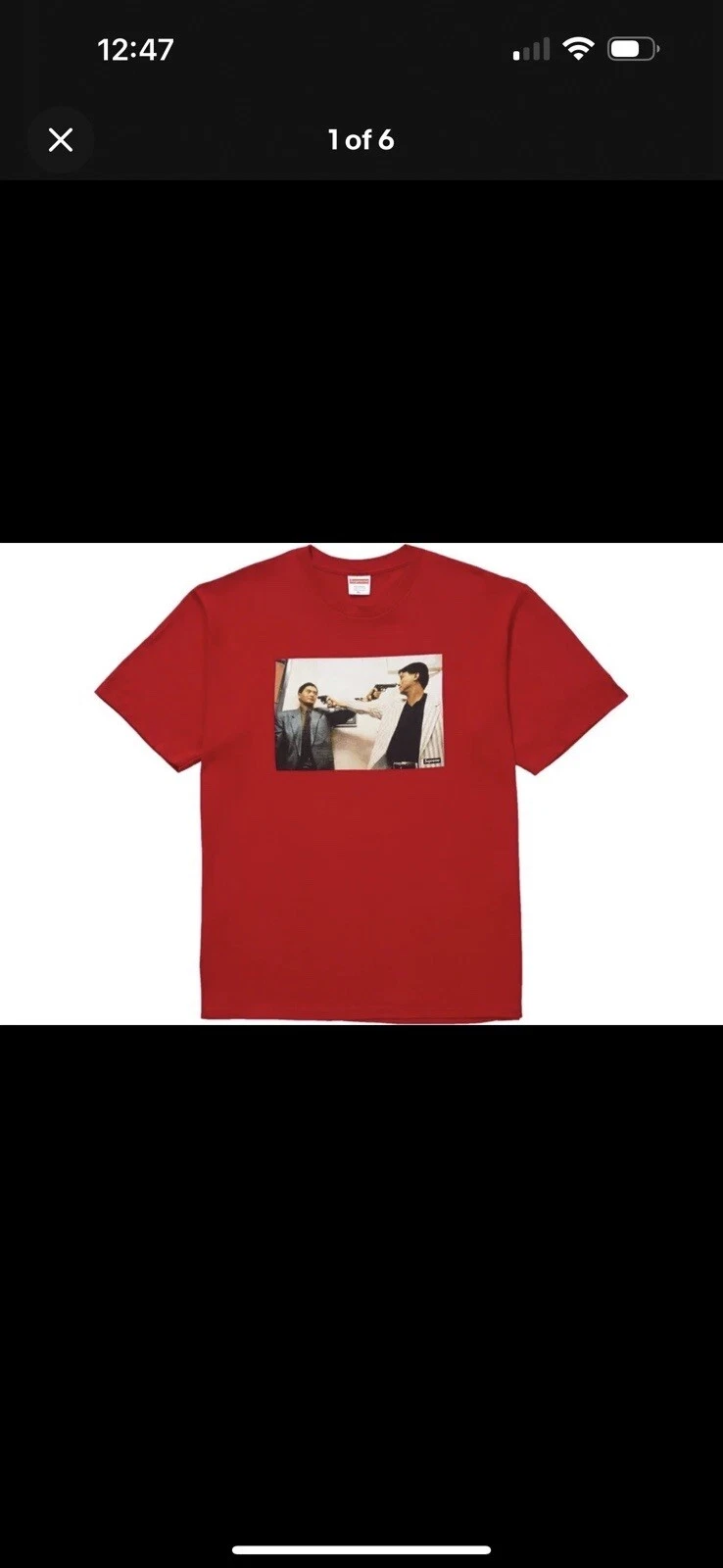 T shirt neuf Supreme The Killer Trust FW18 rouge moyen scellé authentique 