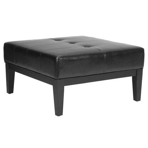 SAFAVIEH Fulton Square Cocktail Ottoman Small | Black | - Picture 3 of 5