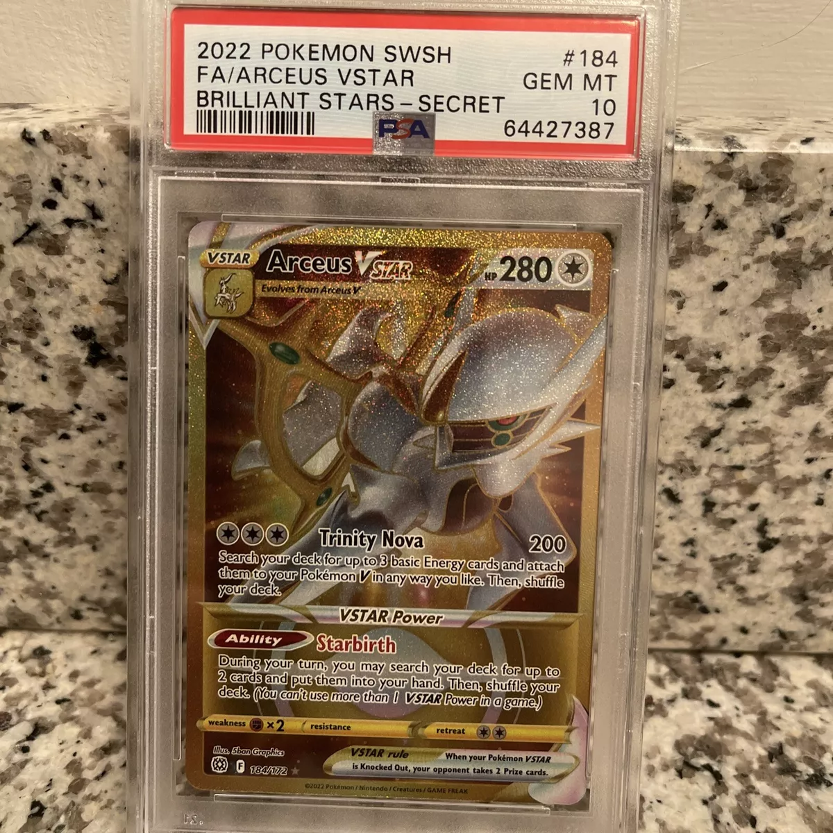 Achetez votre carte pokémon Arceus Vstar Gold 184/172 chez Cardstoys !