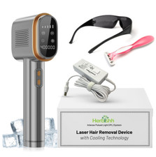 IPL Laser Hair Removal Device, Painless Cooling Technology - Grey