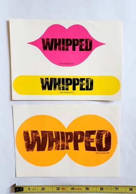VINTAGE 2000 WHIPPED MOVIE PROMO STICKER SET - AMANDA PEET BRIAN VAN HOLT FILM