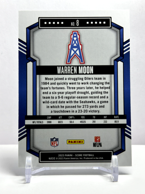2023 Panini Score Blue Artists Proof Jersey # 01/35 Warren Moon 