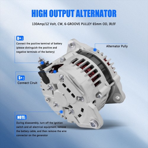 Aluminum Alternator For 1995-2007 Nissan Murano Maxima INFINITI I35 3.0L 3.5L - Afbeelding 5 van 9