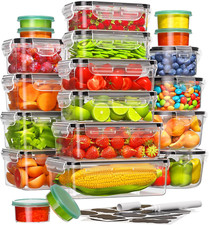 40 Piece Food Storage Containers with Lids 20 Containers 20 Lids , Bpa-Free...