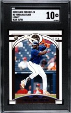 2020 Panini Chronicles Legacy #2 Yordan Alvarez BLUE /50 SGC 10 GEM MINT RC