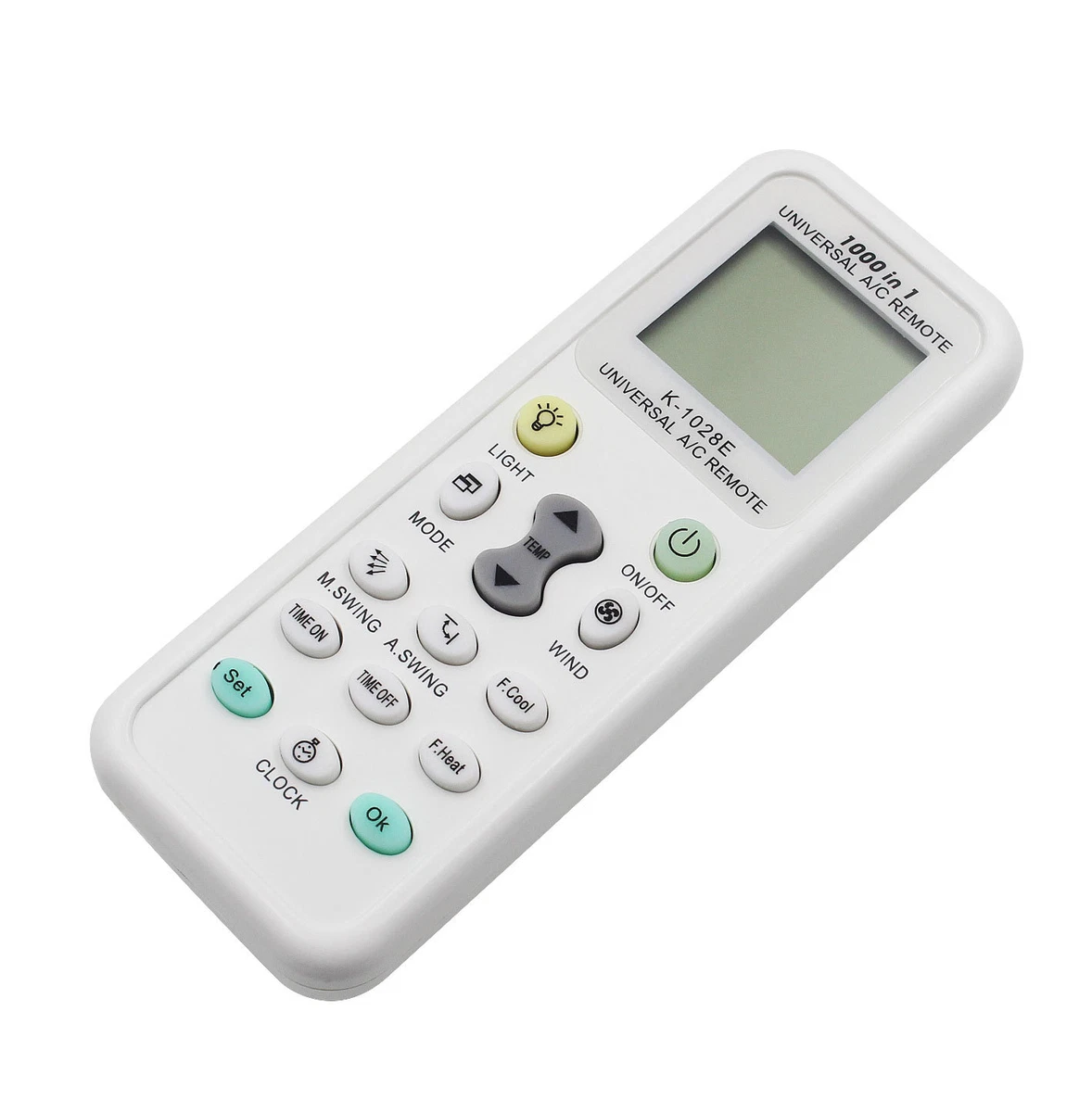 Universal remote control for outlet air conditioner