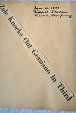 Rocky Graziano Tony Zale Middleweight BOXING Title Fight Photos 1948 Newspaper