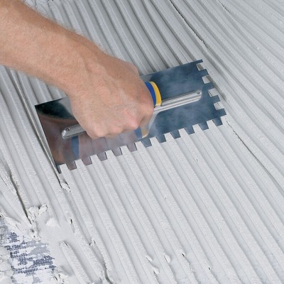 QEP 49919 1/2 x 1/2 in. Square Stainless Steel Floor Notch Trowel 11 in.