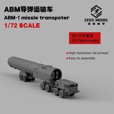 3D Printed 1/72 Soviet ABM-1 Missile Transportation Vehicle MAZ537 Model HOT